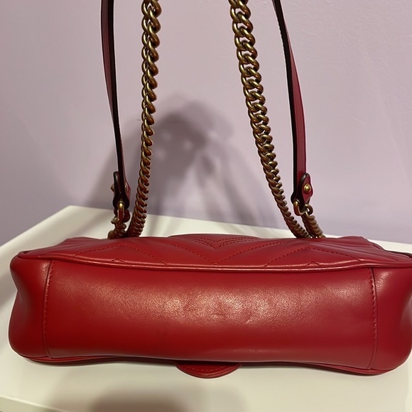 Red GG Marmont small shoulder bag - Picture 13 of 13